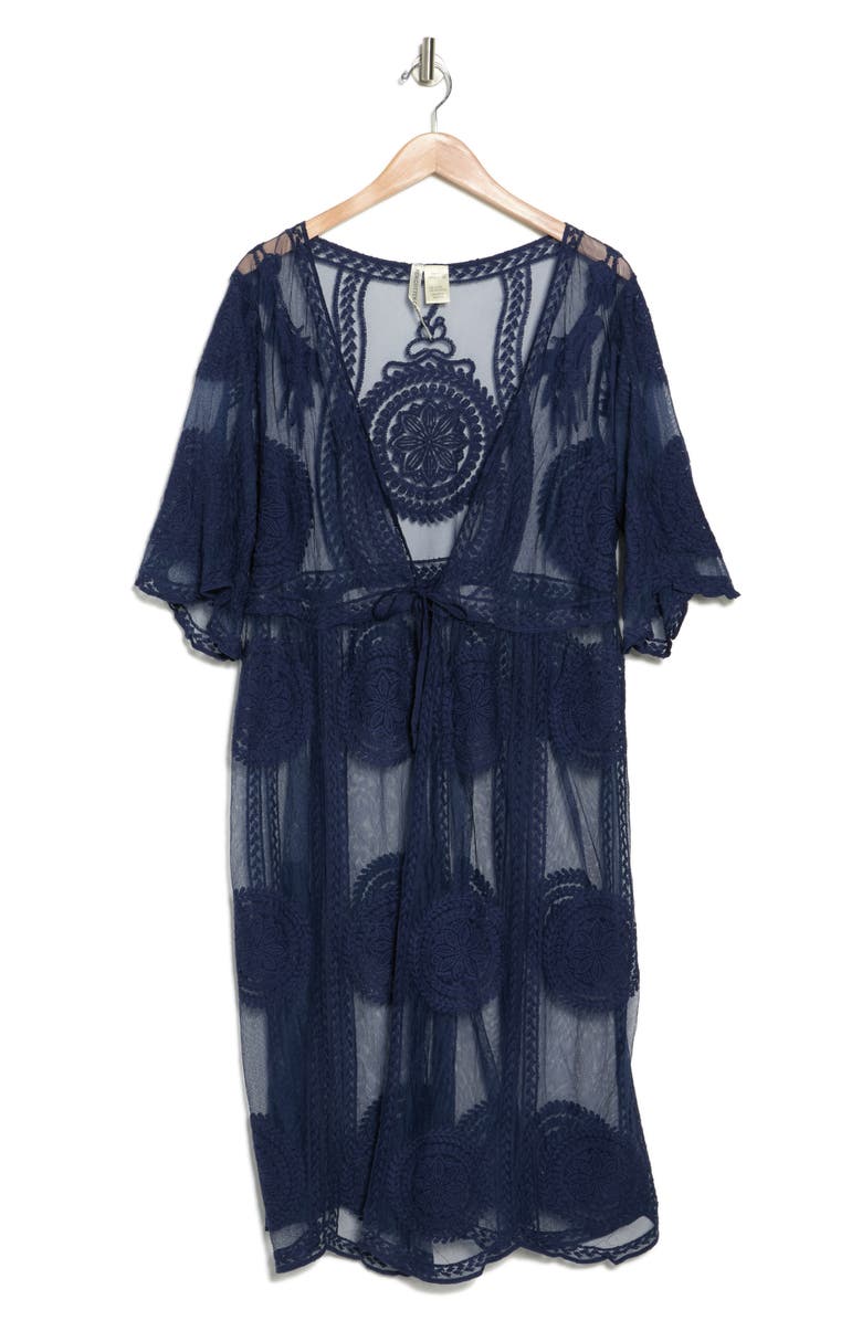 Forgotten Grace Embroidered Mesh Duster, Alternate, color,