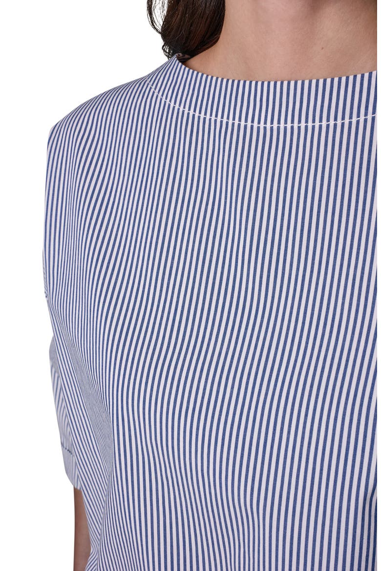 Stripe Stretch Cotton Top, Alternate, color, NIGHT FALL