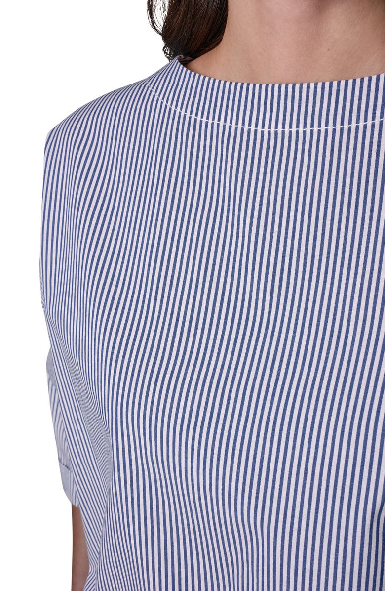 Donna Karan New York Stripe Stretch Cotton Top, Alternate, color,