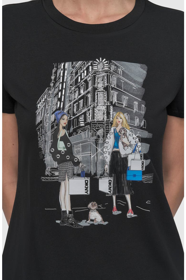 Flatiron Converstional Graphic T-Shirt, Alternate, color, BLACK