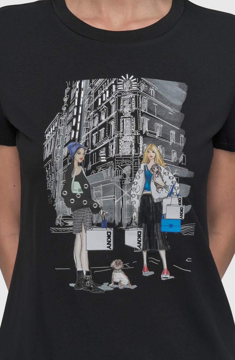 DKNY Flatiron Converstional Graphic T-Shirt, Alternate, color, 