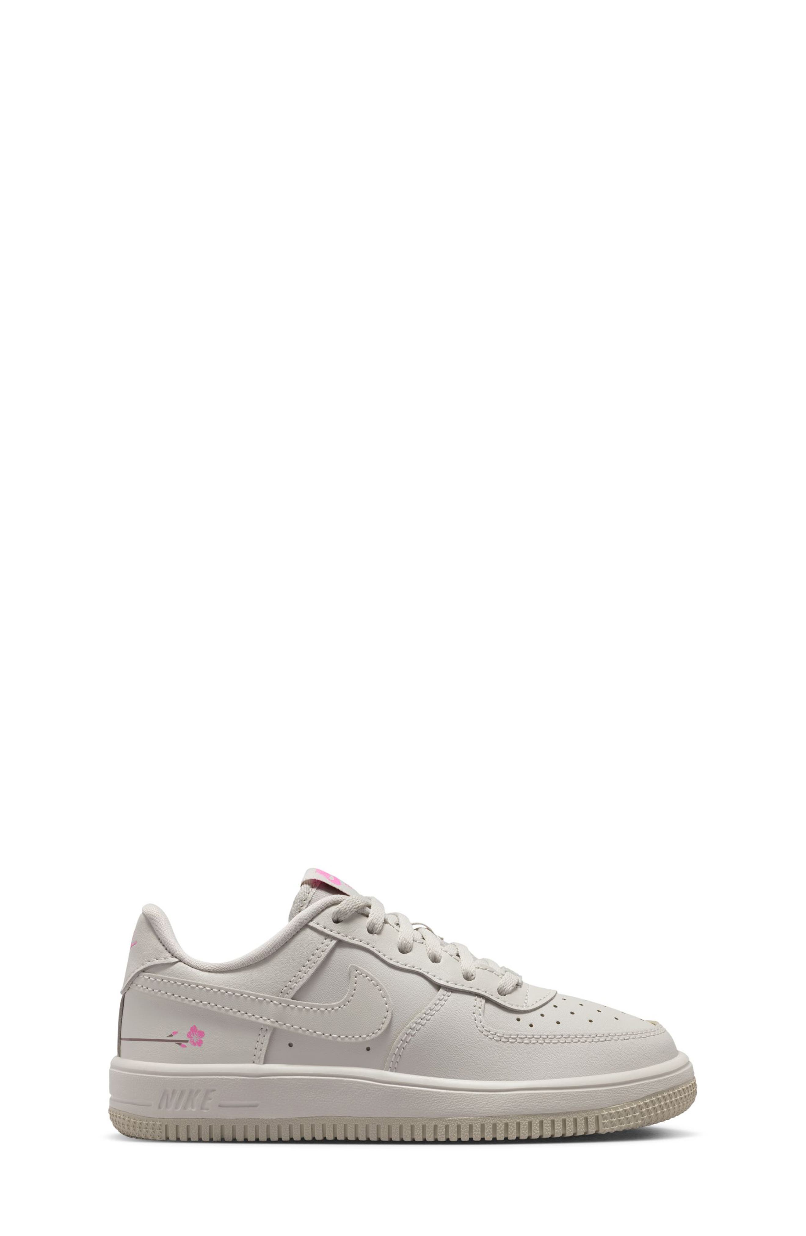 Nike Kids' Force 1 Low EasyOn Basketball Sneaker, Alternate, color, Light Bone/ Light Bone