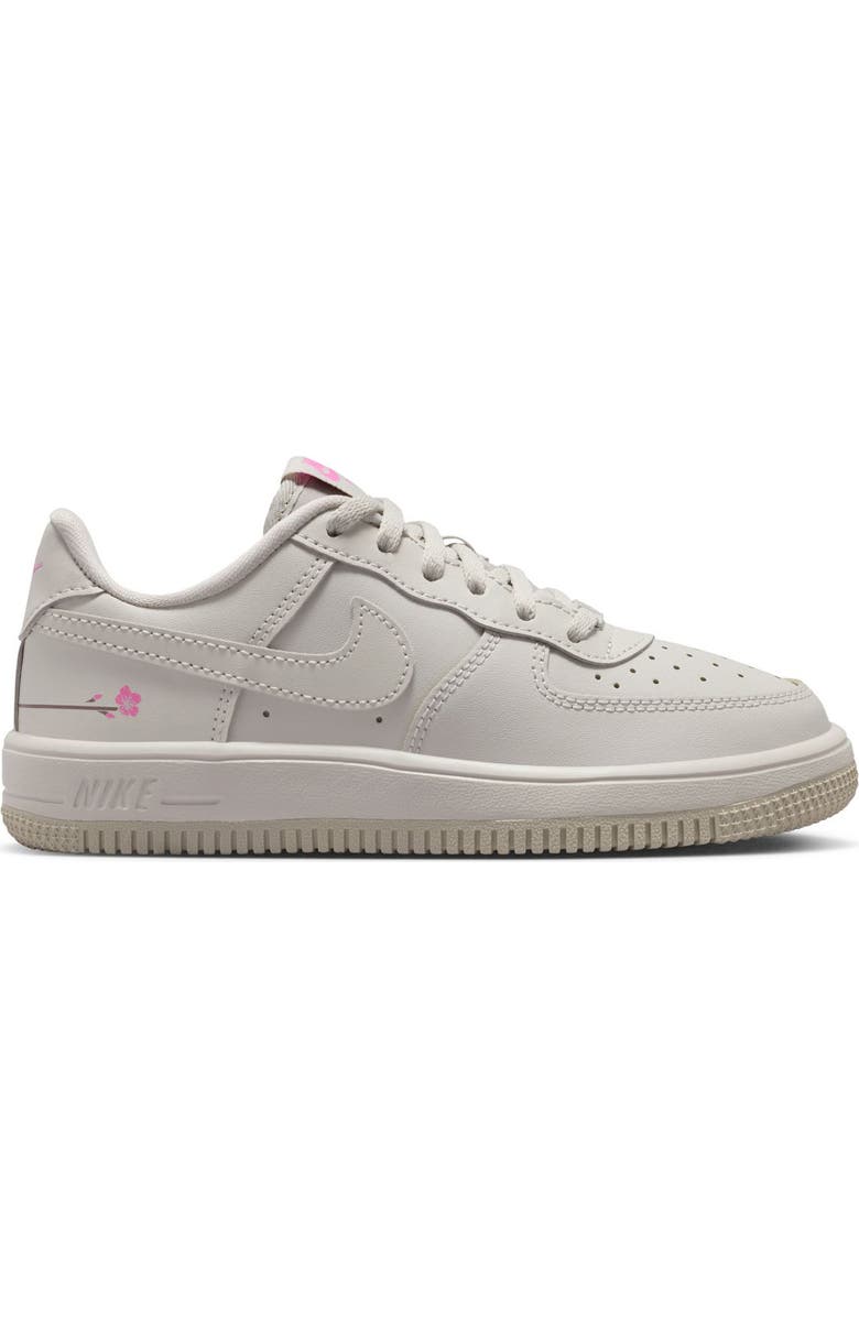 Nike Kids' Force 1 Low EasyOn Basketball Sneaker, Alternate, color, Light Bone/ Light Bone