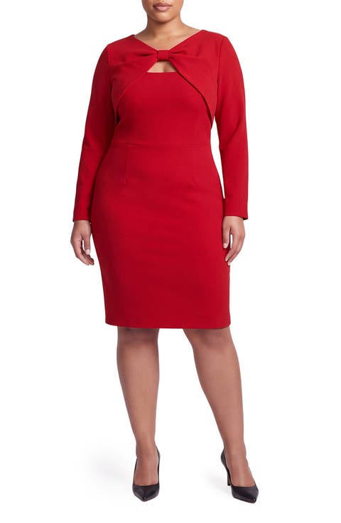 Twist Front Sheath Dress