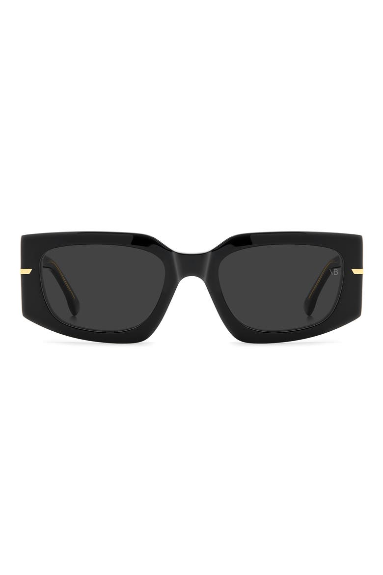 VB 7018/S 53mm Rectangular Sunglasses, Main, color, BLACK/ GREY