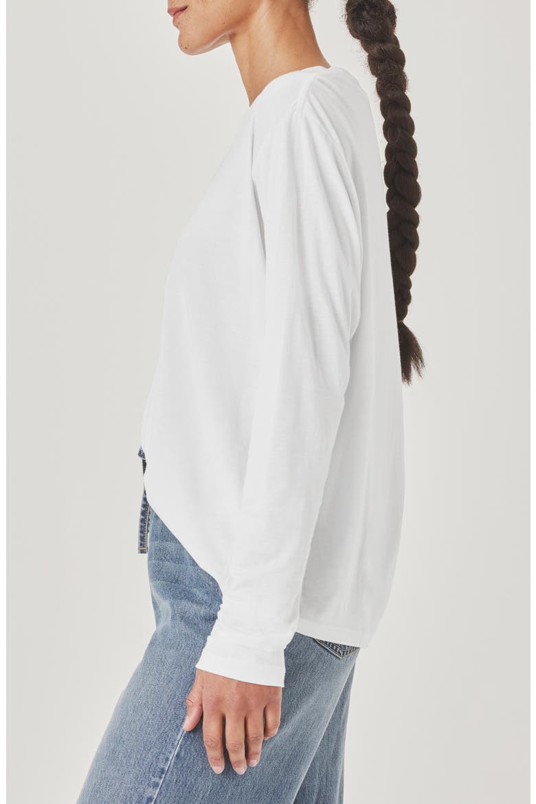 Lila Long Sleeve Cotton Top, Alternate, color, WHITE