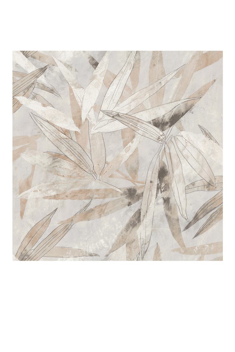 Neutral Bali Bamboo Leaves Peel & Stick Wallpaper, Main, color, NEUTRAL