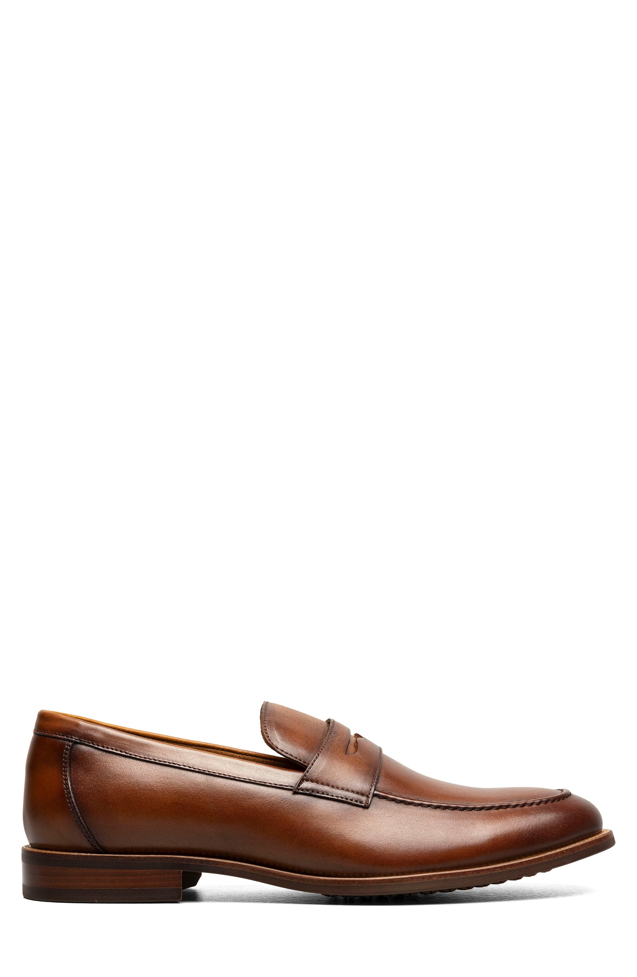 Ruvo Moc Toe Penny Loafer, Alternate, color, COGNAC