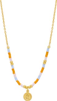 Estella Bartlett Miyuki Coin Pendant Necklace