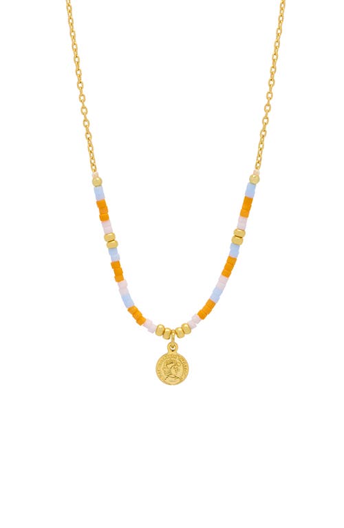Estella Bartlett Miyuki Coin Pendant Necklace In Gold