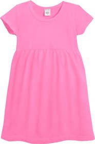 CITY THREADS Girls Soft Organic 100% Cotton Empire Short Sleeve Sundress