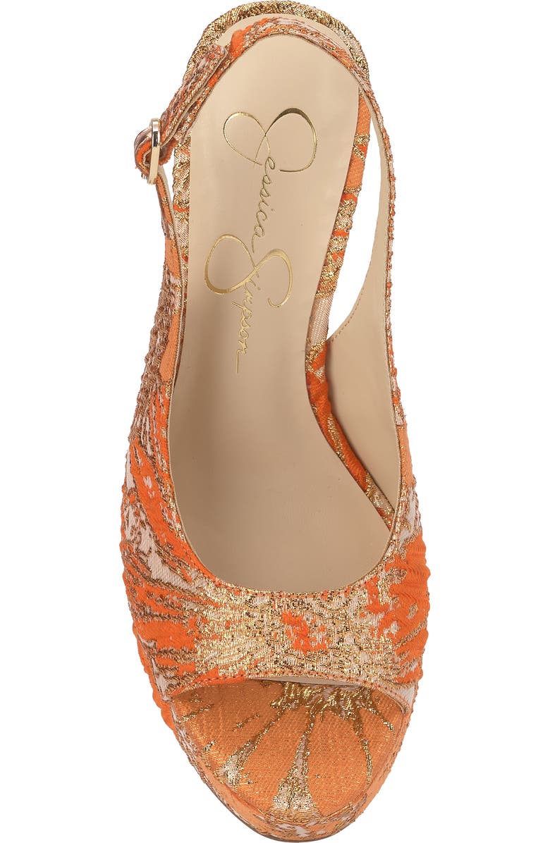 Jessica Simpson Sibilla Slingback Platform Sandal, Alternate, color, Tangerine