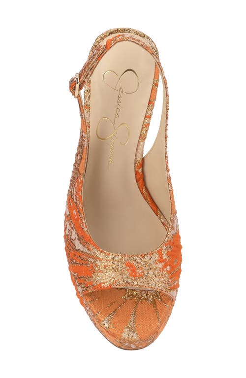 Jessica Simpson Sibilla Slingback Platform Sandal In Orange
