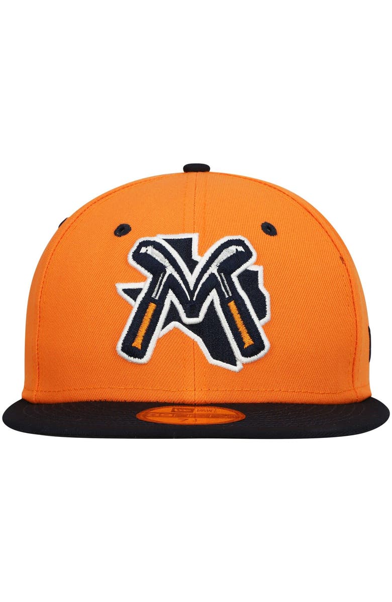 New Era Men's New Era Orange Midland Rockhounds Authentic Collection Road 59FIFTY Fitted Hat, Alternate, color, 