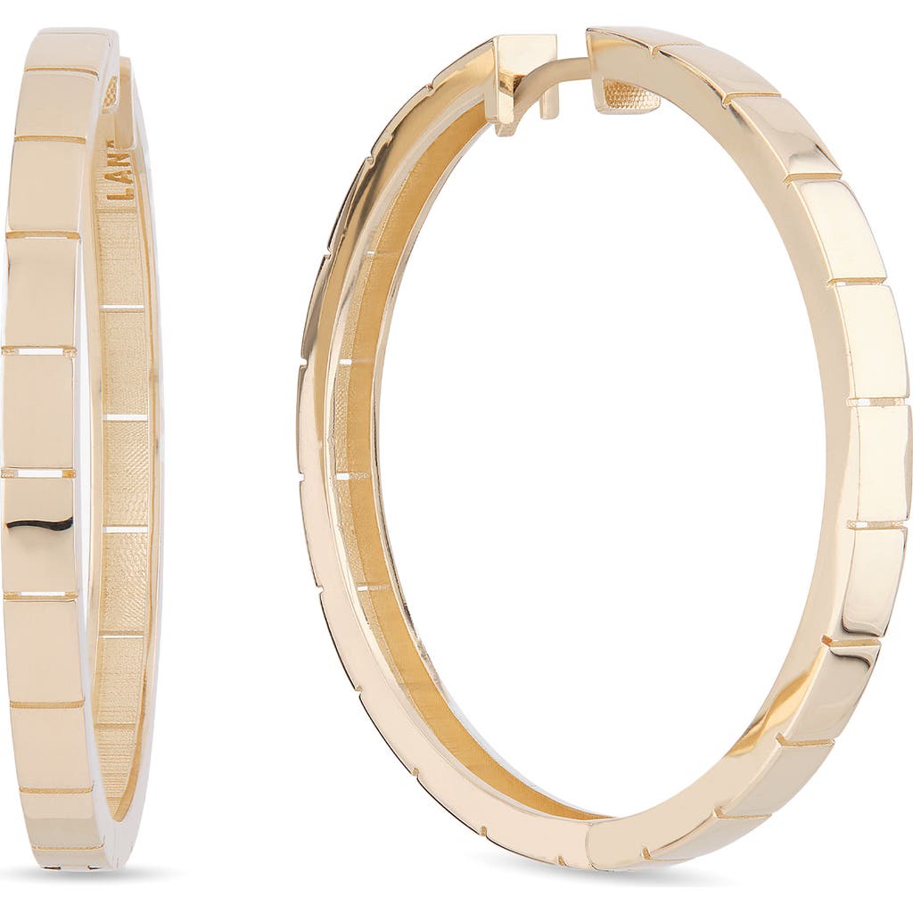 LANA LANA THIN FLASH TILE HOOP EARRINGS