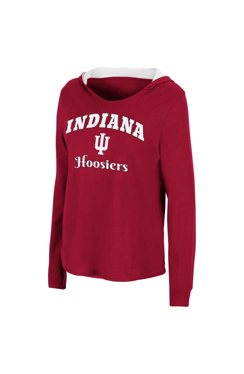 COLOSSEUM Women's Colosseum Crimson Indiana Hoosiers Catalina Hoodie Long Sleeve T-Shirt, Alternate, color, Crimson