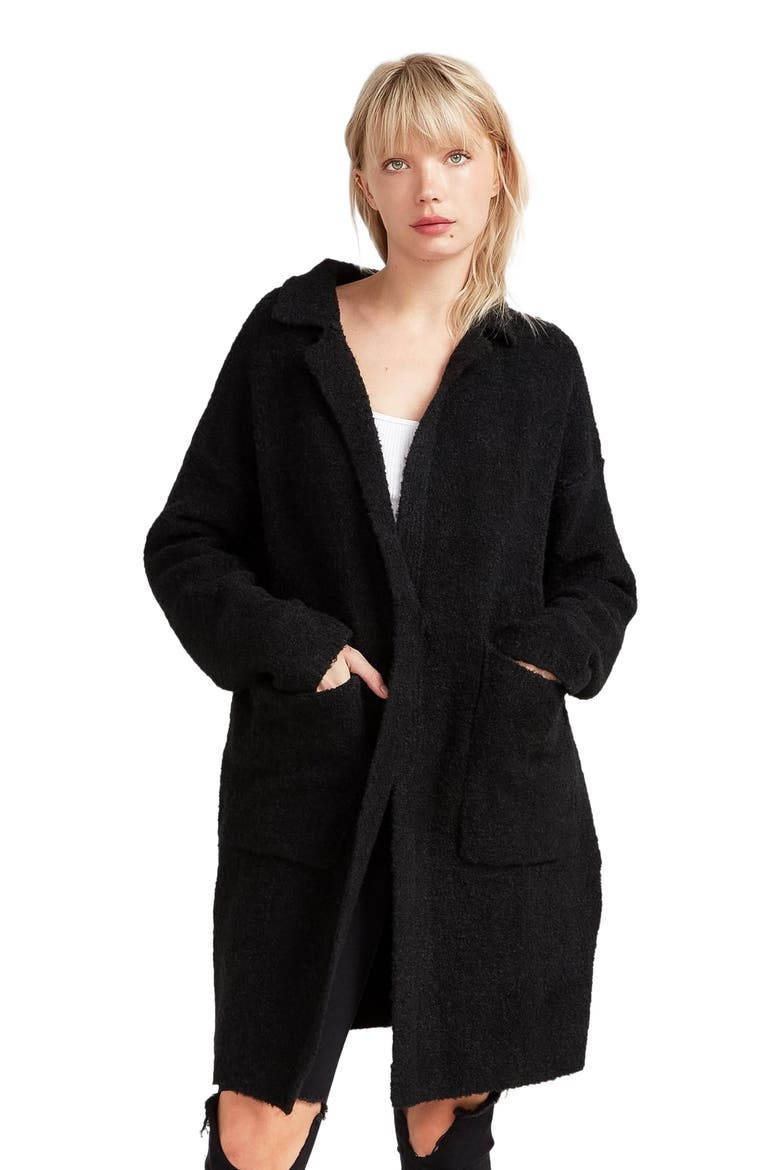 Days Go By Sustainable Blazer Cardigan, Main, color, Black