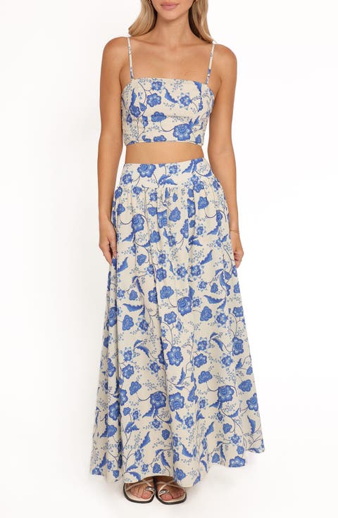 Kristy Cotton Crop Top & Maxi Skirt Set