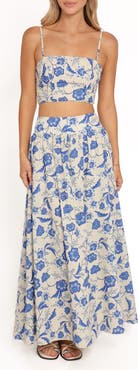 Petal & Pup Kristy Cotton Crop Top & Maxi Skirt Set