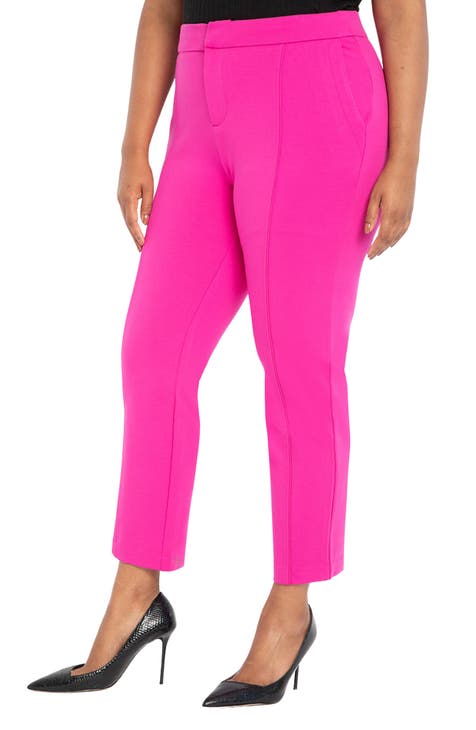 Plus size pink pants best sale