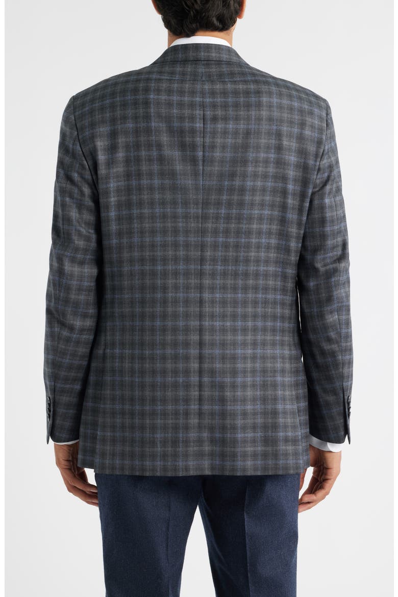 Flynn Classic Fit Charcoal Grey Shadow Check Wool Sport Coat, Alternate, color, CHARCOAL