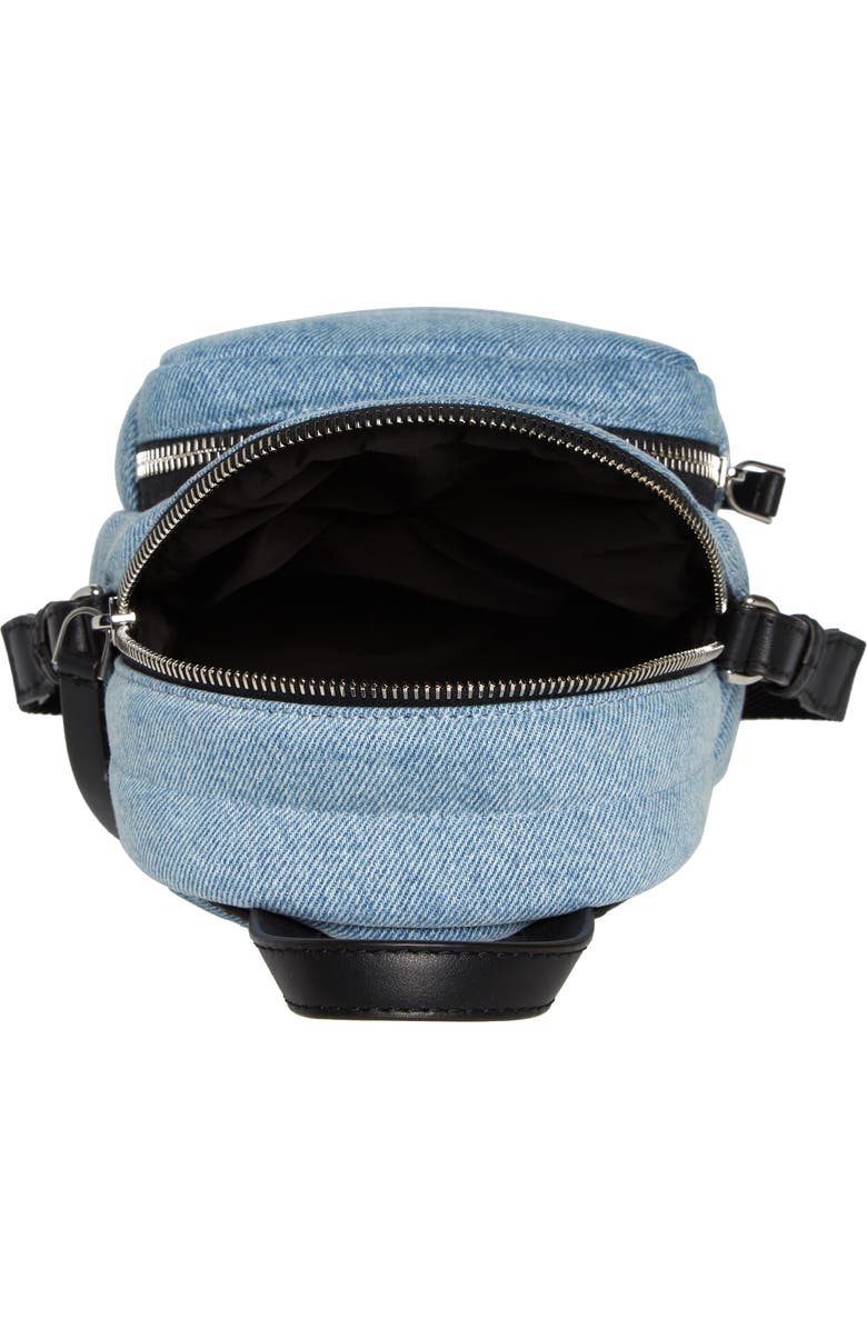 Moncler Small Kilia Quilted Denim Crossbody Bag, Alternate, color,
