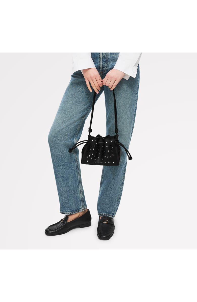 Radley The Roxburgh - Stud Small Drawstring Crossbody Bag, Alternate, color, Black