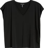 Eileen Fisher V-Neck Boxy T-Shirt