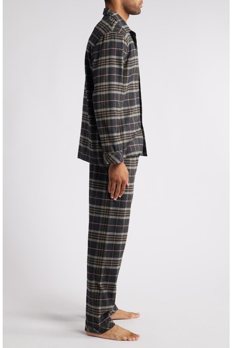 Country Cotton Flannel Pajamas, Alternate, color, CHARCOAL
