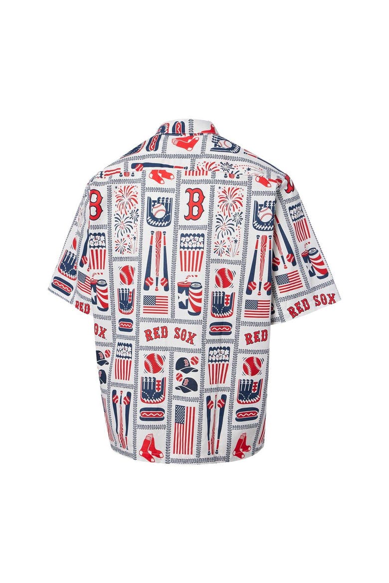 Men's Reyn Spooner White Boston Red Sox Americana Button-Up Shirt, Alternate, color, White
