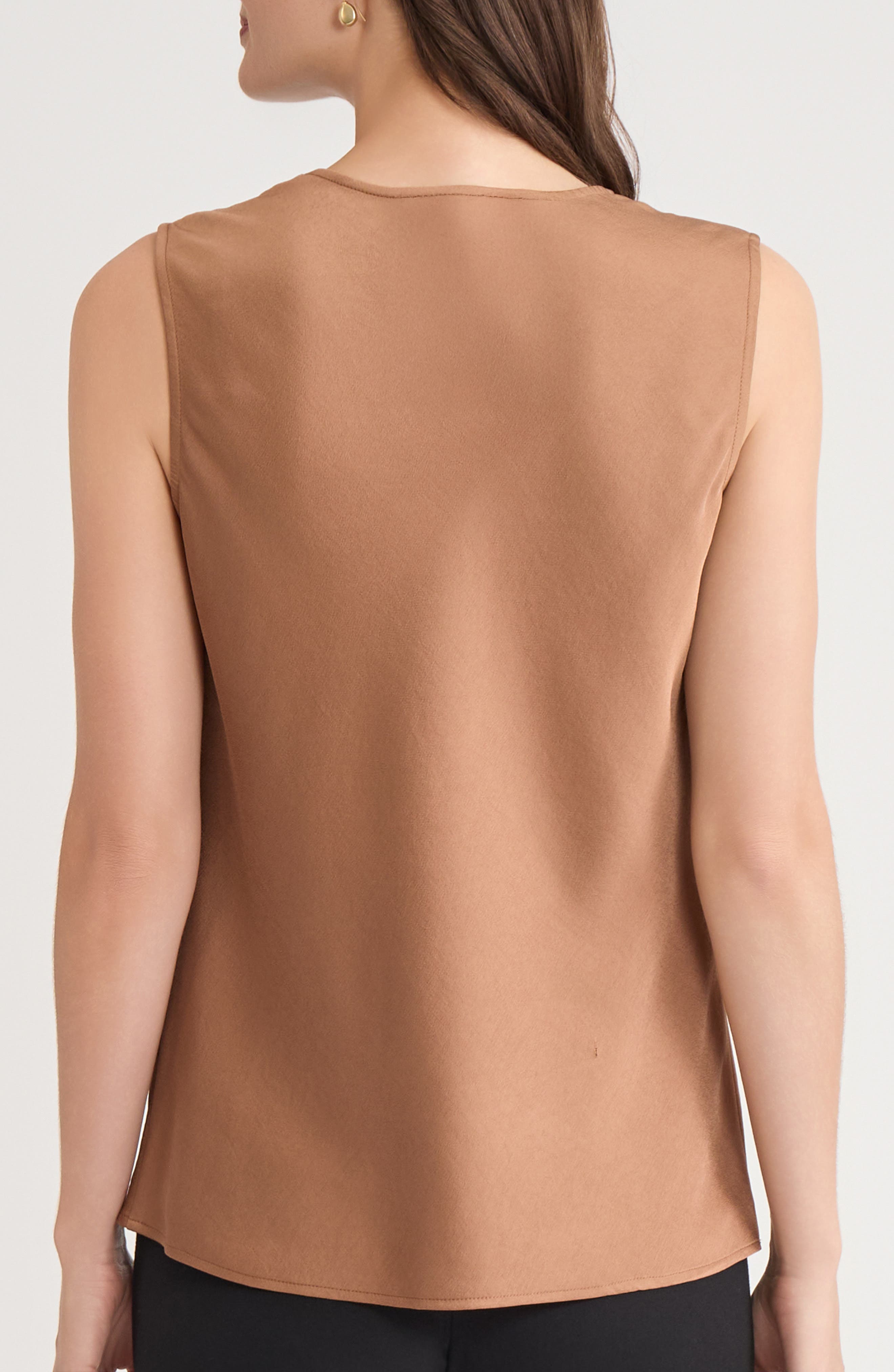 Cowl Neck Sleeveless Satin Top - image 2