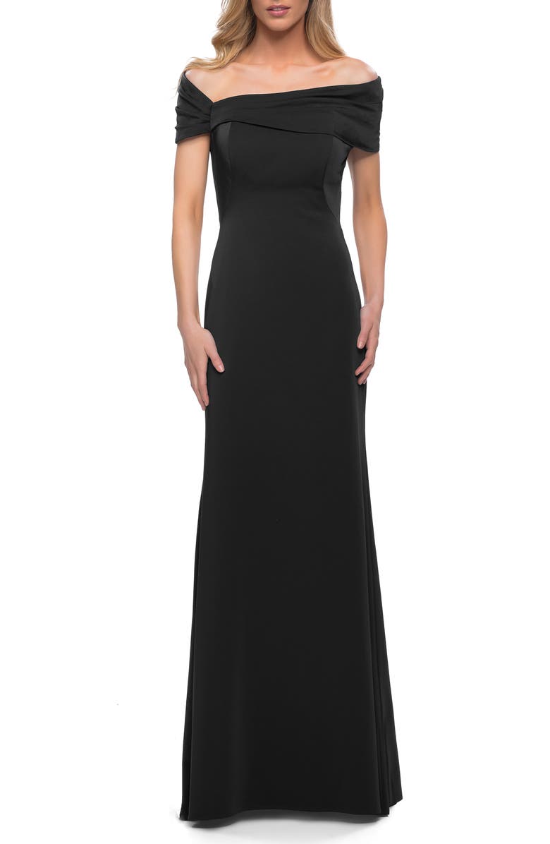 La Femme Off the Shoulder Gown, Main, color, 