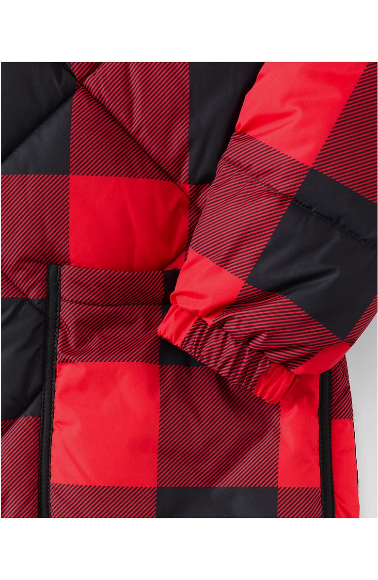 Lands' End Plus Size FeatherFree Insulated Diamond Quilted Maxi Coat, Alternate, color, Compass Red Check