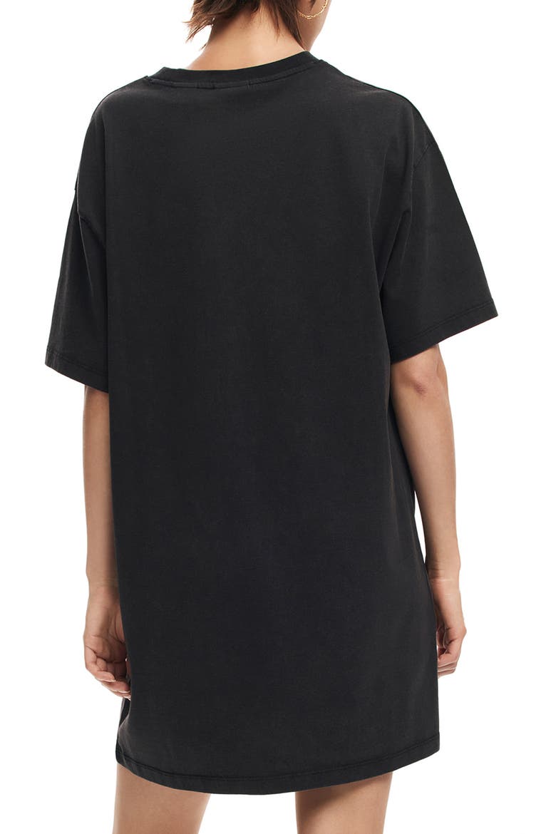 Mickey Mouse Cotton Graphic T-Shirt Dress, Alternate, color, BLACK