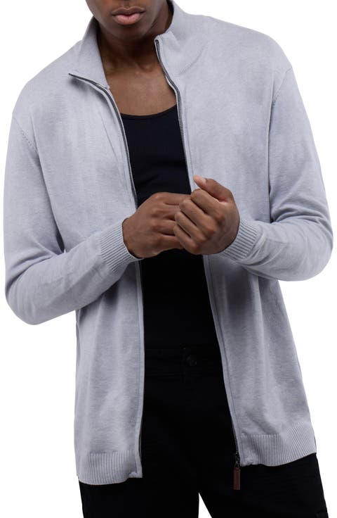 Mock Neck Full Zip Sweater
