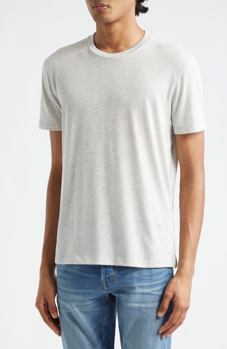 TOM FORD Short Sleeve Crewneck T-Shirt, Alternate, color, Ig014 Pale Grey