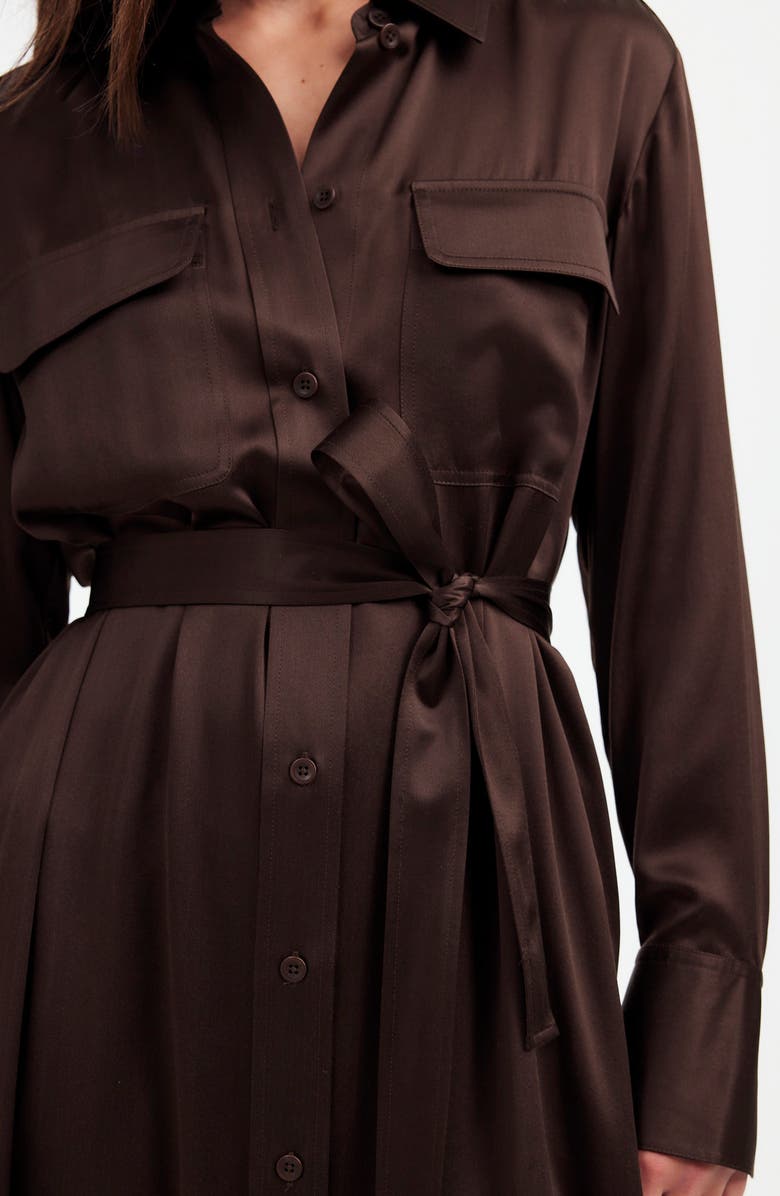 Madewell Silk Belted Midi Shirtdress, Alternate, color, 