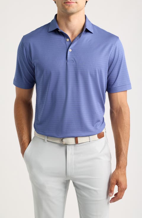 Clark Stripe Summer Comfort Performance Jersey Polo