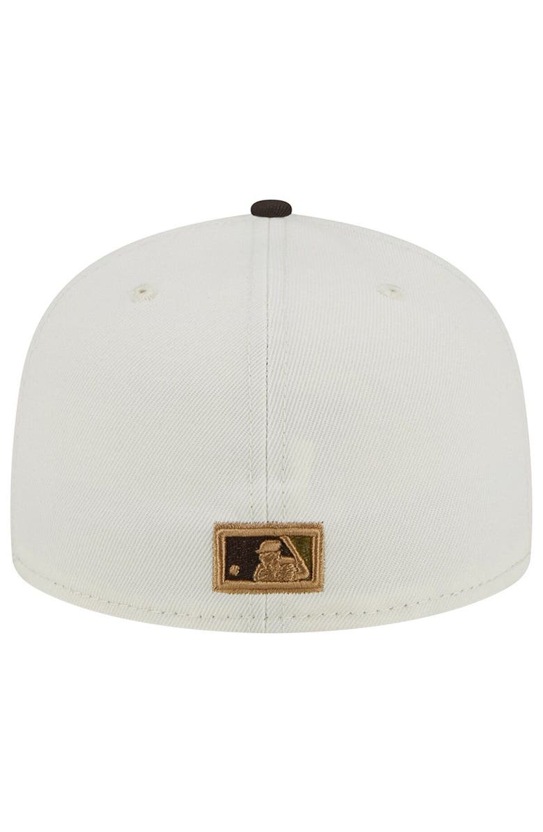 New Era Men's New Era White/Brown New York Yankees 1956 World Series 59FIFTY Fitted Hat, Alternate, color, 