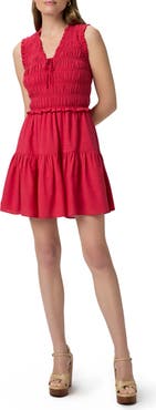 PAIGE Fraise Sleeveless Cotton Blend Minidress