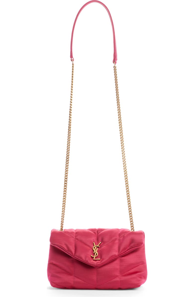 Saint Laurent Toy Loulou Puffer Quilted Satin Shoulder Bag, Alternate, color,