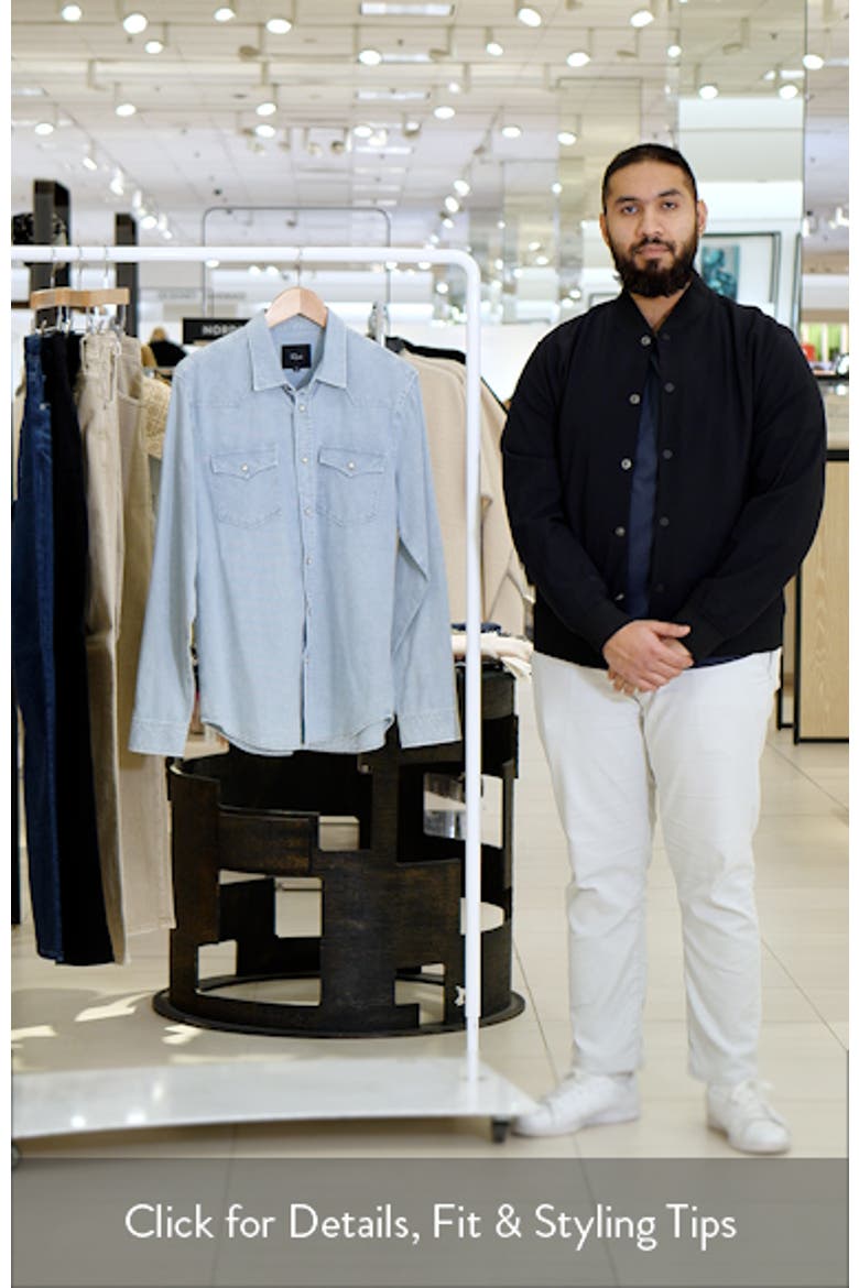 Roy Relaxed Fit Plaid Stretch Cotton Snap-Up Shirt video