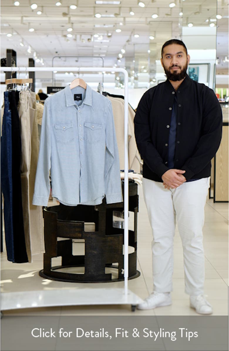 Roy Relaxed Fit Plaid Stretch Cotton Snap-Up Shirt, sales video thumbnail