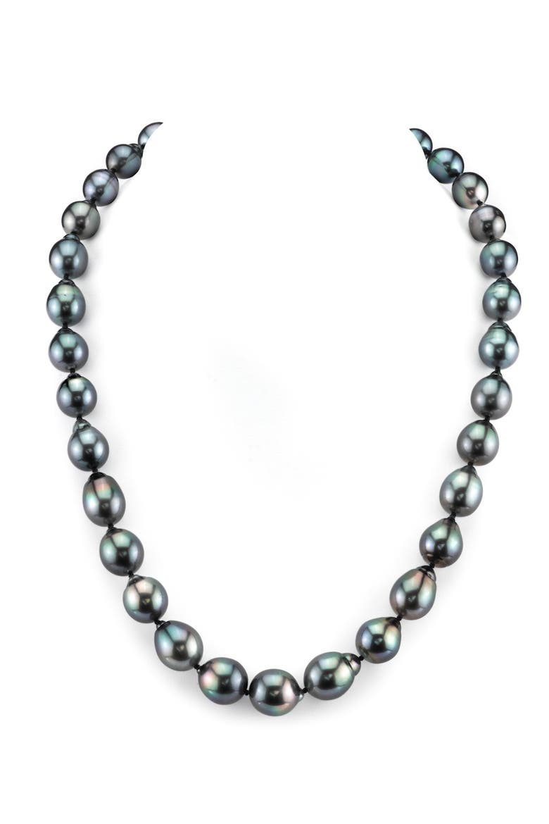 9-11mm Tahitian South Sea Baroque Pearl Necklace, Main, color, Sterling Silver Clasp