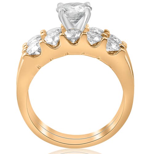 Bliss Diamond 2 3/4 Ct Diamond Engagement Wedding Ring Set 14k Gold Lab Grown