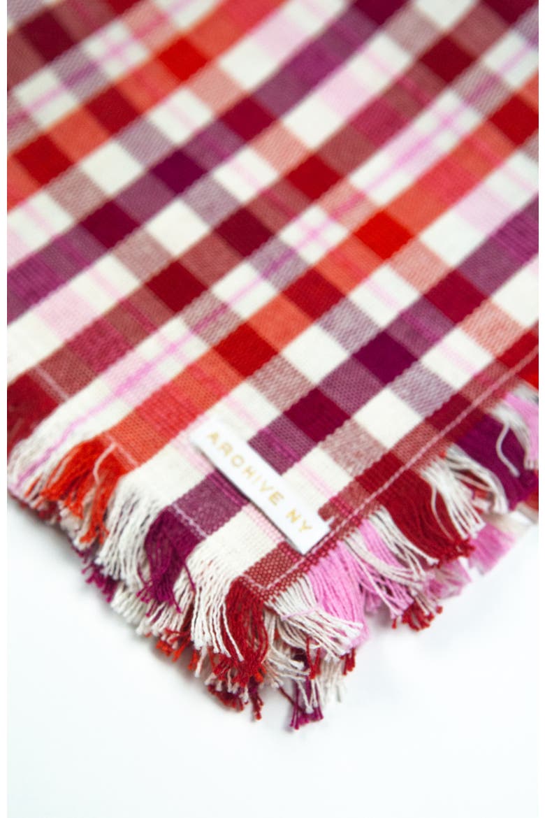 Noel Red Plaid Cotton Party Napkins, Set of 4, Alternate, color, Red