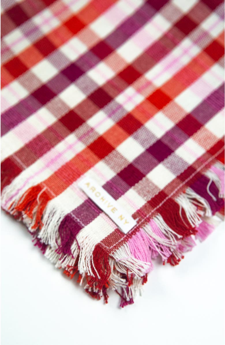 Archive New York Noel Red Plaid Cotton Party Napkins, Set of 4, Alternate, color, Red