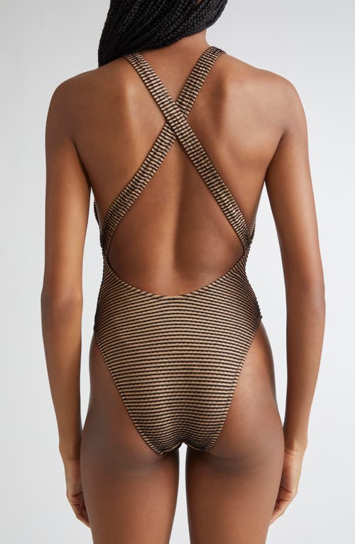 Ulla Johnson Kaia Plunge Neck One-piece Swimsuit