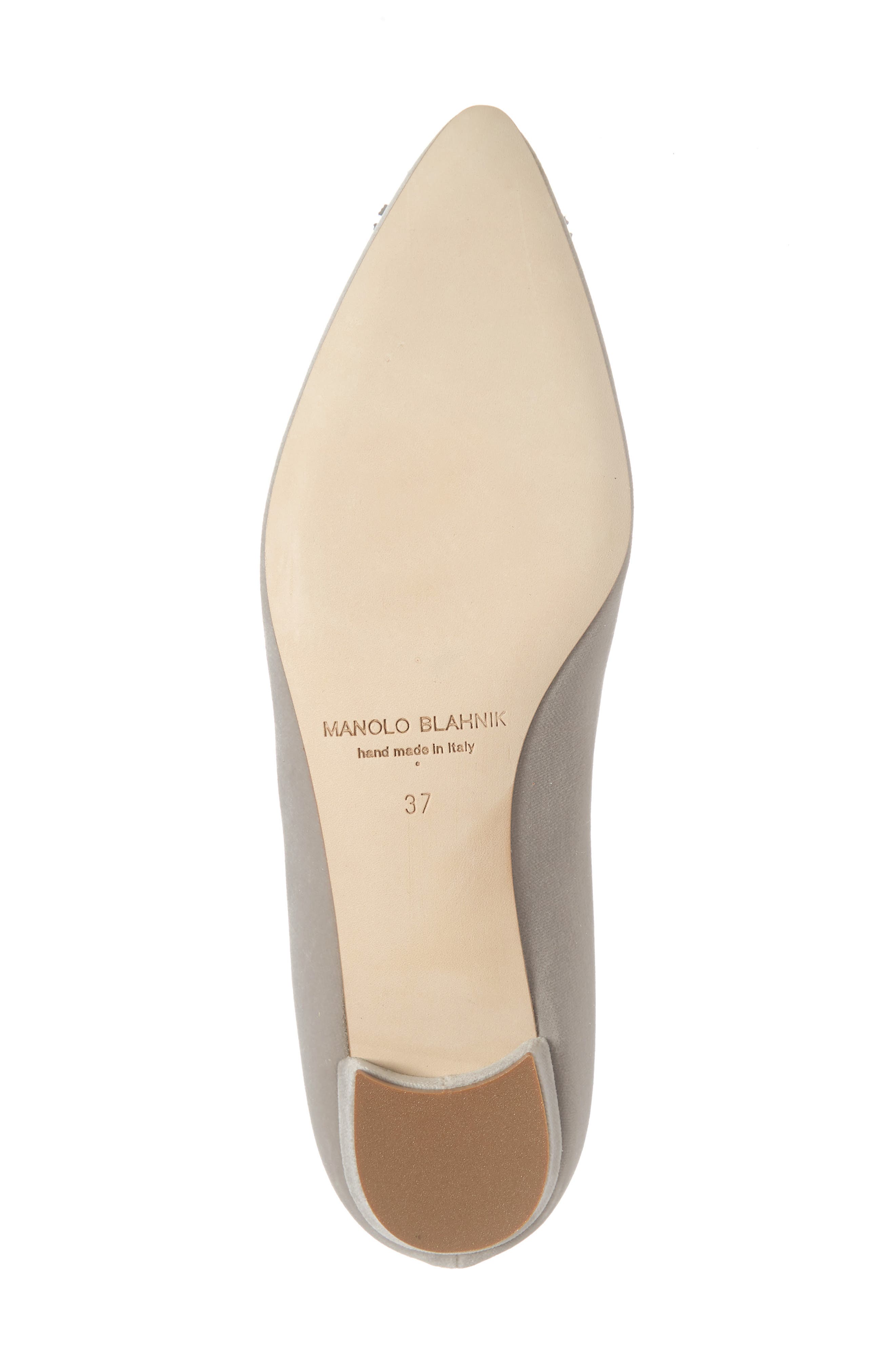 Manolo Blahnik Hangisi Pointed Toe Flat, Alternate, color, 