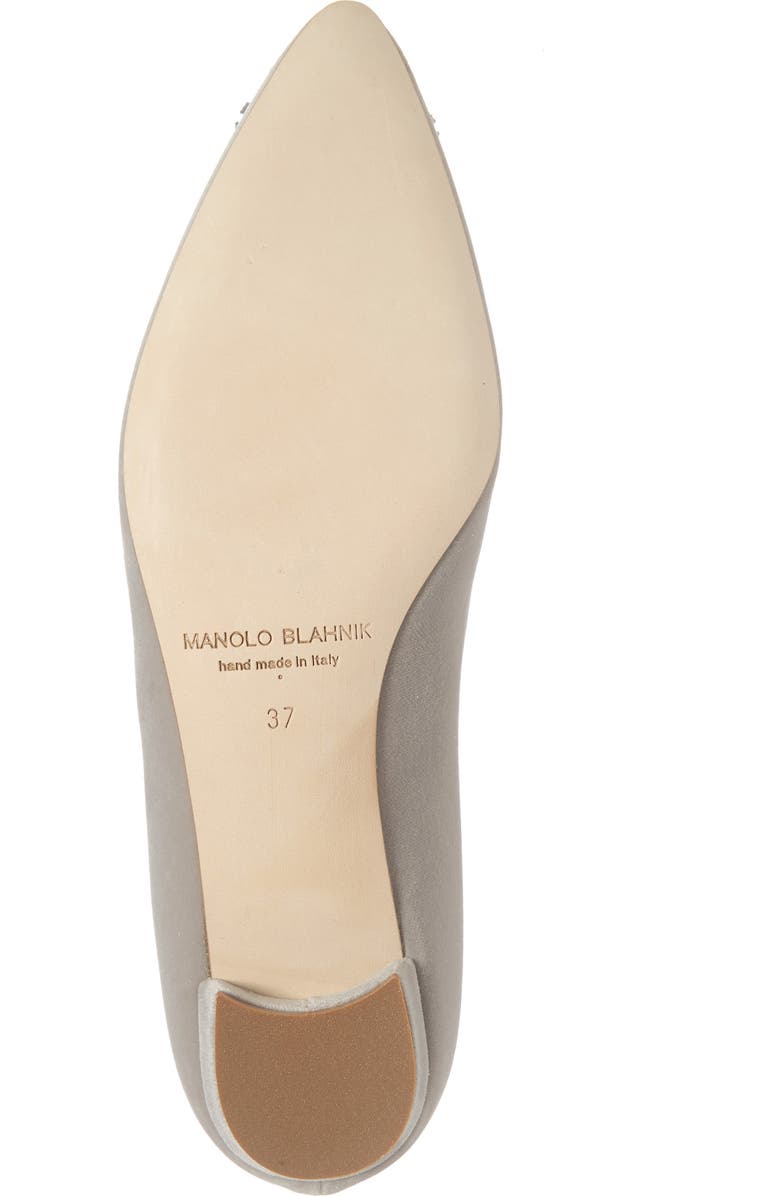 Manolo Blahnik Hangisi Pointed Toe Flat, Alternate, color,